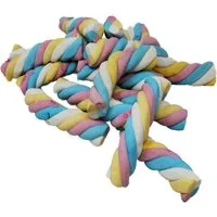 Fruchtgummi Bären & Co. Süßigkeit, Marshmellow Rainbow Speckseile getrehte Schaumzucker Kabel 125g