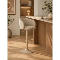 ACTONA GROUP Barhocker Eleanor gepolstert - drehbar & höhenverstellbar, moderne (1 St), Bequemer Barstuhl mit Fußstütze und Drehfunktion im Scandi Stil