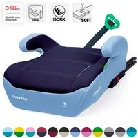Daliya® Kindersitzerhöhung QUBIX PRO ISOFIX Kindersitz, ab: ab 6 Jahre oder 125cm Körpergröße, bis: bis 12 Jahre oder 150cm Körpergröße, ab: 125 cm, bis: 150 cm, (Packung, 1-tlg), ISOFIX, I-Size, Gurtfix, ergonomisch, weich, waschbarer Bezug