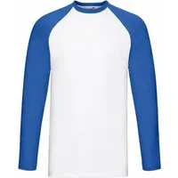 Fruit of the Loom Langarmshirt Long Sleeve Baseball Herren T-Shirt