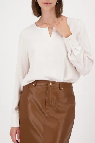 monari - Bluse mit Schmuckdetail almond - Gr. - 46