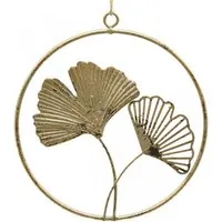 Florists Products Hängedekoration Filigrane Ginkgo Wanddeko Metall mit Vintage-Charme, 3 Stück