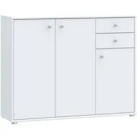 FORTE Kommode Tempra, Kommode, 3 Türen, 2 Schubkästen, viel Stauraum, Breite 108,8 cm