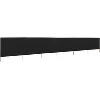 vidaXL Sonnensegel, 6-teiliges Windschutzgewebe 800 x 160 cm Schwarz