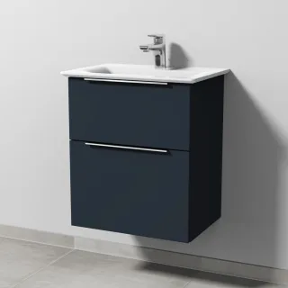 Sanipa 3way Waschtischunterbau zu Ideal Standard Connect Air Waschtisch mit 2 Auszügen, Marine-Matt UP6401R