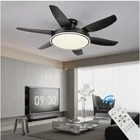 Eurohandisplay Deckenventilator Deckenventilator LED Beleuchtung 6 Geschwindigkeiten timer 2 Stunden, Lichtfarbe und Helligkeit stufenlos einstellbar