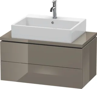 Duravit L-Cube Konsolenwaschtischunterbau wandhängend Flanell Grau Hochglanz 820x477x400 mm - LC5807 LC580708989