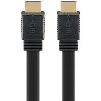High Speed HDMI 2.1 Flachkabel mit Ethernet 8K / 60 Hz schwarz, 2 Meter, 48 Gbit/s