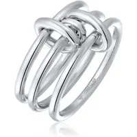 Elli Fingerring Bandring Stapellook 925 Sterling Silber