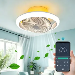 [EU Direct] Elfeland 84W Smart Ceiling Fan Light With 3 Color Temperatures 360° Rotation 6 Speeds Wind Quiet Operation 2
