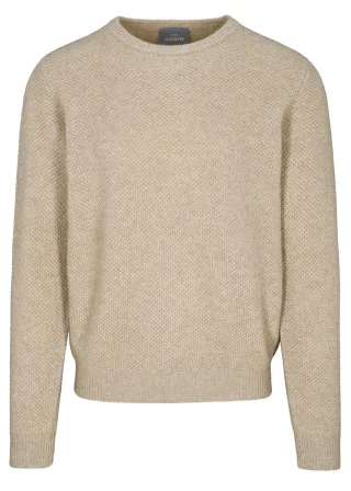 COMMANDER Finest Clothing - Rdh.-Pullover , uni irish cream mel. - Gr. - M