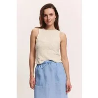 Tranquillo Shirttop Strick-Top Claraa Slub Struktur GOTS Slub-Struktur