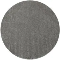 Paco Home Teppich Porto 890, rund, Höhe: 13 mm, Kurzflor, Uni-Farben, ideal im Wohnzimmer & Schlafzimmer