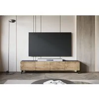 Home affaire Lowboard LOWBOARD PHUKET II, TV-Kommode Breite 190cm (1 St), Modernes, griffloses Design mit 4 Klappen in eleganten, matten Farben