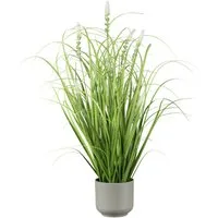 Kunstgras Grasbusch mit Salvienblüten, Creativ green, Höhe 60 cm, mit detailgetreuen Blüten und Grashalmen