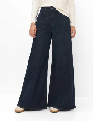 Brax Damen Five-Pocket-Hose Style MARCH CLEAN RAW BLUE, denim dunkelblau, Gr. 46L