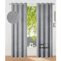 OTTO home Verdunkelungsvorhang Ronnel (2 St), Ösen, verdunkelnd, Polyester, einfarbig, Wohnzimmer, Schlaf/-Kinderzimmer, 100% verdunkelnd