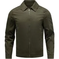 Allthemen Bomberjacke aus reiner Baumwolle Blouson mit Reißverschlusstaschen