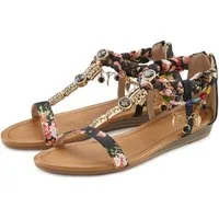 LASCANA offener Schuh, Sandale Sandalette, Sommerschuh im Festival-Look VEGAN