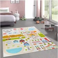 Carpetia Kinderteppich Spielteppich, rechteckig, Höhe: 4 mm, pflegeleicht, strapazierfähig, rutschhemmend