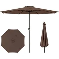 COSTWAY Sonnenschirm, LxB: 350x350 cm, Balkonschirm mit Kurbel, für Garten, Terrasse