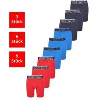 Phil & Co. Langer Boxer Long Boxer Briefs - langes Bein - Jersey - ohne störendes Etikett (9-St) Retroshorts Boxershorts Multipack Mehrpack Baumwolle Herren 9-Pack