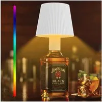 AIBISTAR Tischleuchte LED Flaschenlampe RGB dimmbar IP54 wiederaufladbar weiß, 7 RGB, Neutralweiß, Warmweiß, Tageslichtweiß, 5200 mAh,10 Lichtfarben,Kompatibel mit den meisten Weinflaschen