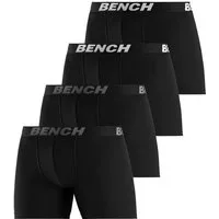 Bench. Boxer Boxershorts für Herren (Packung, 4-St) Unterhose mit längerer Beinform aus Baumwollmischung