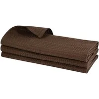 Engelland Geschirrtuch Poliertuch, (Vorteils-Set, 3-tlg., Waffel-Pique), 100 % Baumwolle, integrierte Aufhängeschlaufe, 70 x 50 cm