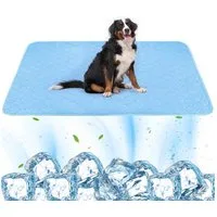 nsihing Hundematte Selbstkühlende Hundematte, Kühldecke Katzen,Waschbar Kältematte, für Drinnen, Draußen und im Auto ideal für kleine Katzen und Hunde