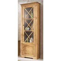 OTTO home Vitrine Lisa aus schönem massivem Kiefernholz, mit einer schönen Glastürfront