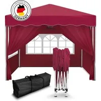 Kronenburg Faltpavillon 3x3 m wasserdicht - Gartenpavillon, Partyzelt stabil, UV-Schutz 50+, mit 4 Seitenteilen, Wetterfester Schutz, Leichter Aufbau, Inklusive Tragetasche & Zubehör