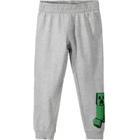 Minecraft Jogginghose Jogginghose hellgrau meliert Jogger Jungen + Mädchen 116 - 152 cm
