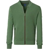 Redmond Strickjacke REDMOND Casual Herren Strickjacke Zipper Comfort Baumwolle Grün