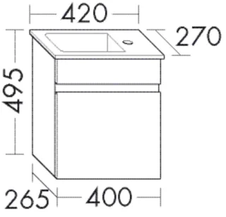 Burgbad Keramik-Waschtisch+Waschtischunterschrank bel T. Kieselgrau Softmatt/Alpinweiss SFAA043LF6789C0001