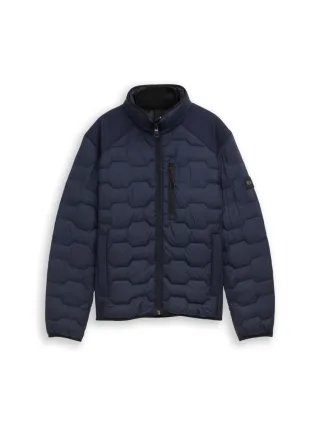 Tom Tailor - Hybrid Steppjacke mit Stehkragen blau - Gr. - S