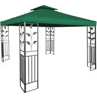 Spetebo Pavillon-Ersatzdach Ersatzdach mit Kaminabzug - grün, (Stück, Ersatzdach), PVC Pavillondach wasserdicht
