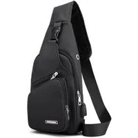 Blusmart Umhängetasche Universelle wasserdichte Umhängetasche für Damen und Herren (Messenger-Tasche, 1-tlg., Mit USB-Ladeanschluss und Kopfhöreranschluss), Geeignet für Reisen, Fitnessstudio, Wandern, Büro, Radfahren usw.