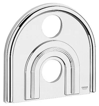 Grohe Rosette 47463 f.Chiara Thermostat Fertigmontageset 235x218 chrom/mattchrom, 47463IP0 47463IP0