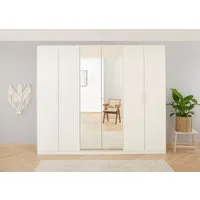 OTTO home Kleiderschrank Mehrzweckschrank Aktenschrank Möbel Mietswohnung Schlafzimmer KOLUNA (Breiten 181/226/271/315 cm Höhen 210/229 cm, moderne Dekor-Front) mit Spiegel, inkl. 2 Innenschubladen sowie extra Böden MADE IN GERMANY