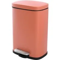spirella Kosmetikeimer AKIRA, Treteimer mit Softclose-Absenkautomatik, herausnehmbarem Inneneimer, Anti-Fingerprint-Beschichtung, 5L, terracotta rot