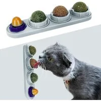 FELIXLEO Katzen-Geschirr Katzenminze-Ball Spielzeug für die Katzenwand, essbar