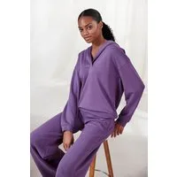French Connection Hoodie mit V-Ausschnitt und breitem Kragen, Loungewear