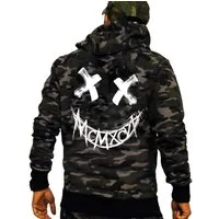 RMK Kapuzenpullover Herren Hoodie Pullover Pulli Kapuze Langarm Kompass, Karte, Camouflage, Tarn-Muster