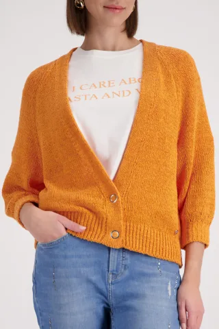 monari - Strickjacke mit Druckknöpfen - Gr. - 42