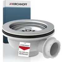 Kirchhoff Ablaufventil ECO-SAVE, Korbventil, 1 1/2"AG, Edelstahl, Sieb, Ø 114 mm
