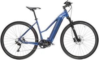 Kross "E-Crossrad Evado Hybrid 6.0 28 Zoll blau" 10 Gang Shimano DEORE XT T8000 Schaltwerk Kettenschaltung Mittelmotor 250 W Pedelec, Elektrofahrrad für Damen und Herren