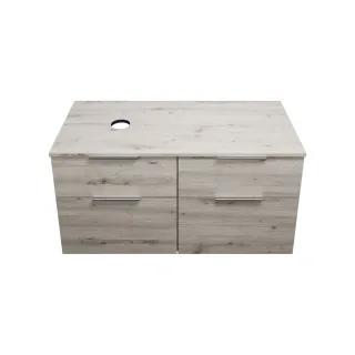 Burgbad Waschtischunterschrank Eqio 619x1200x550 Eiche Dekor Silber, SGUU120LF6015 SGUU120LF6015