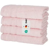 Carpe Sonno Handtuch Set Gästetuch Handtuch Duschtuch Saunahandtuch 30x50 50x100 70x140 70x200, Frottier (Spar-Set, 4-St), Handtücher 50x100 cm - 450g/m2, Frottee Rosa