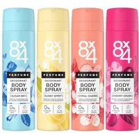 8x4 Bodyspray Parfüm Körperspray 4er Set Vanille Marshmallow Kirsche Jasmin, 4-tlg., Parfüminspirierter Duft